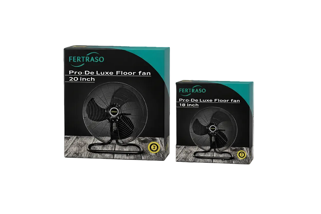 Fertraso Pro-De Luxe Floor Fan – 45cm/50cm – 3 Speed
