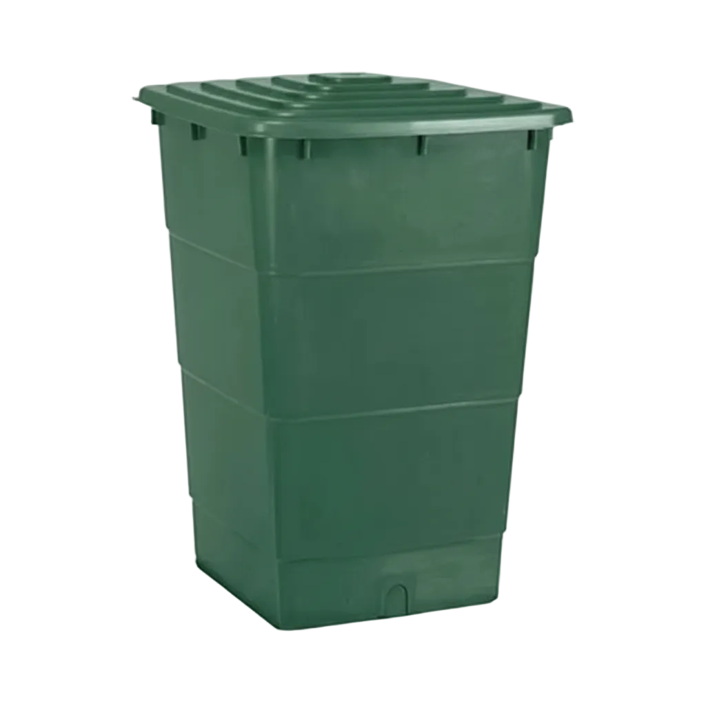 Square water barrel with cover