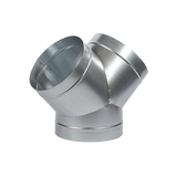 Metal Y piece duct connector