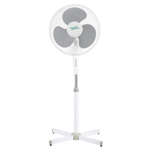 Fetraso Stand Fan Ø40 cm on a white base providing effective indoor cooling.