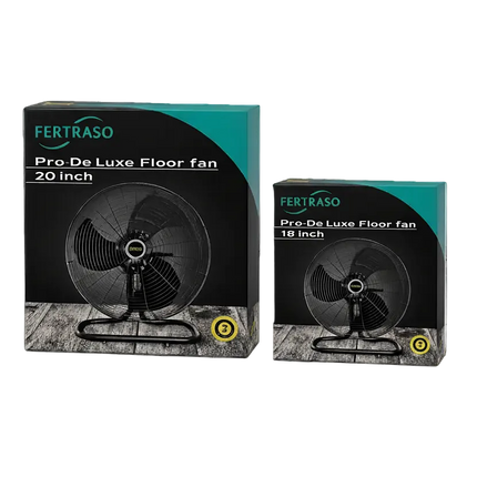 Fertraso Pro-De Luxe Bodenventilator – 45 cm/50 cm – 3 Geschwindigkeiten