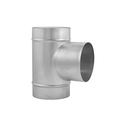 Metal T-piece duct connector