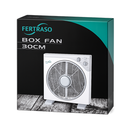 Fertraso Boxventilator 30 cm – Krachtige tafel- en vloerventilator met 3 snelheidsstanden