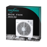 Fertraso Box Fan 30CM – Powerful Table & Floor Fan with 3 Speed Settings