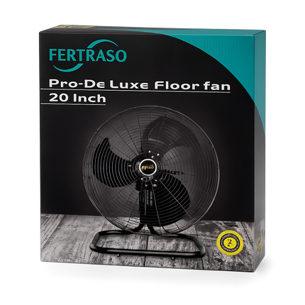 Fertraso Pro-De Luxe Bodenventilator – 45 cm/50 cm – 3 Geschwindigkeiten