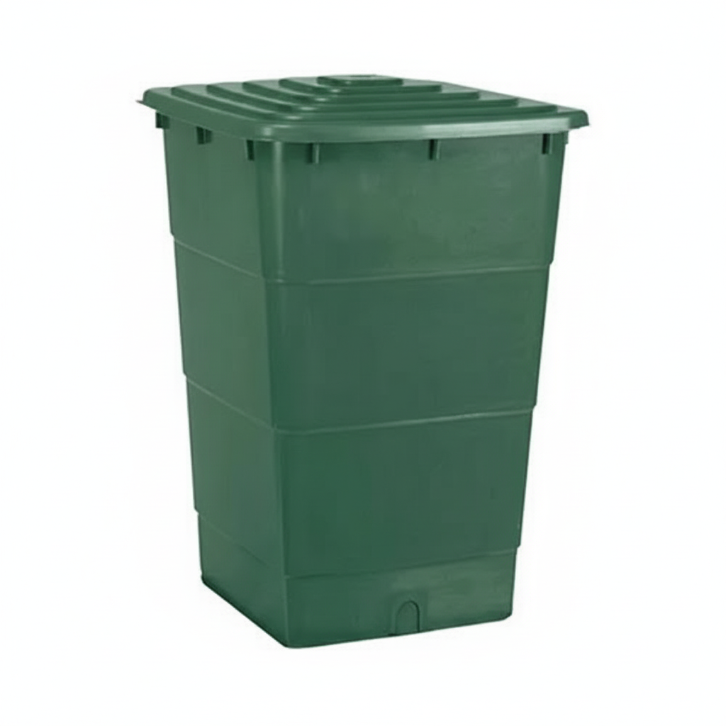 Square water barrel with cover