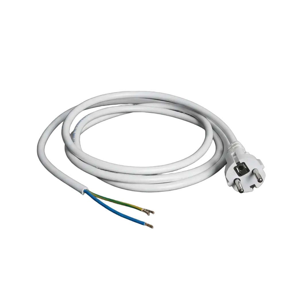 Connection Cable with Soiled EU Plug, featuring a durable design and reliable performance for European power connectivity.