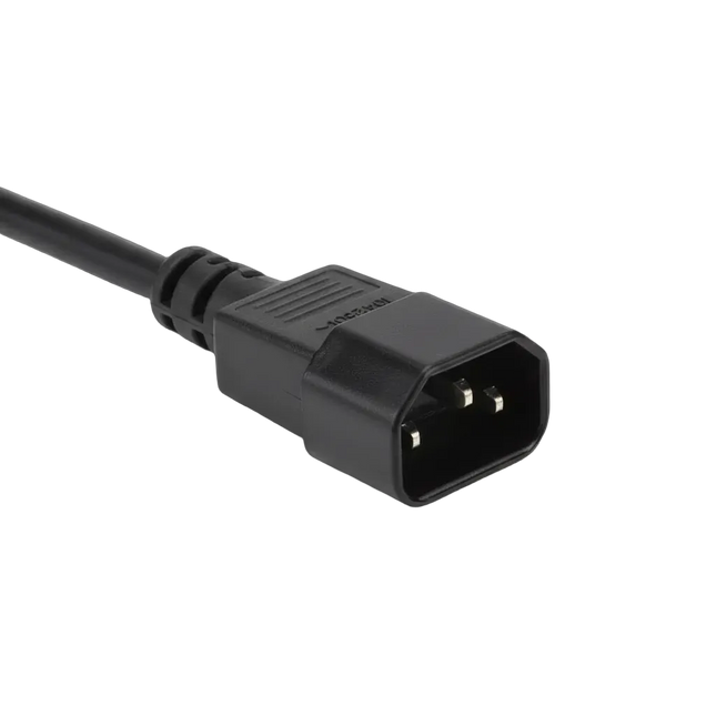 IEC Cable Female connector with three prongs for reliable power supply.