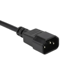 IEC Cable Female connector with three prongs for reliable power supply.