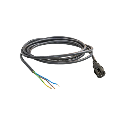 IEC Cable Male 5m power cable with black insulated wires and three color-coded inner wires.
